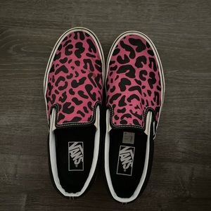 Pink cheetah vans